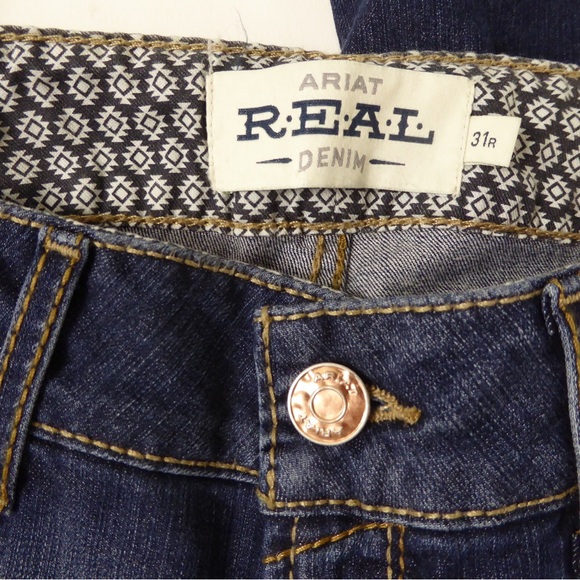 Ariat Real Perfect Rise Boot Denim Jeans NWT 31R - Picture 3 of 7